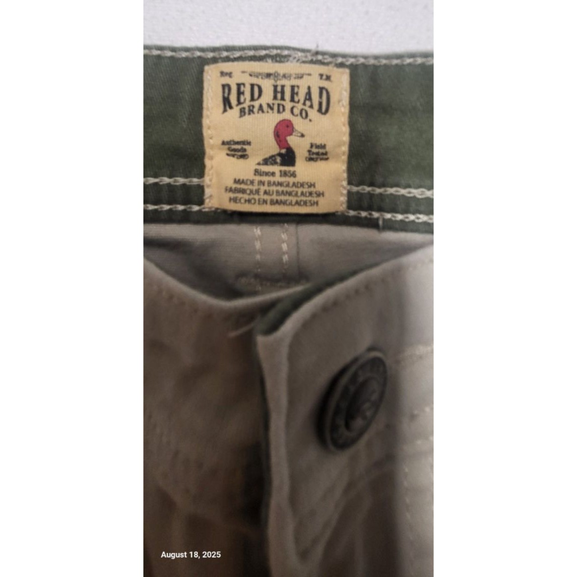 Red Head Brand Co Mens Khaki Cargo Shorts 46